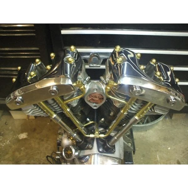 Shovelhead Rocker Box Split Oil Lines - Brass 5 Shovelhead Rocker Box Split Oil Lines - Brass - Image 3