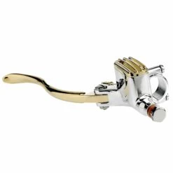 DeLuxe 1 Inch Master Cylinder Polished Aluminum & Brass -Motor Parts Shop large 2009 kustomtech master cylinder brass aluminum polished 12mm 4
