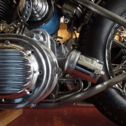 FiltroMax Universal Remote Oil Filter Mount - Polished -Motor Parts Shop large 3130 3130 3131 filtro max on bike 1