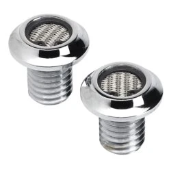 Radius Breather Bolts For Harley-Davidson Evo - Chrome Plated -Motor Parts Shop large 3735 003735 lowbrow customs radius evo breather bolts 3