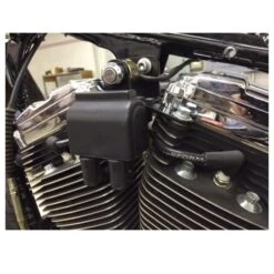 Top Motor Mount - 1986 - 2003 Sportster - With Coil And Stock Ignition Switch Mounts -Motor Parts Shop large 3998 003998 gasbox top motor mount 1986 2003 sportster with coil crank key start mount installed3