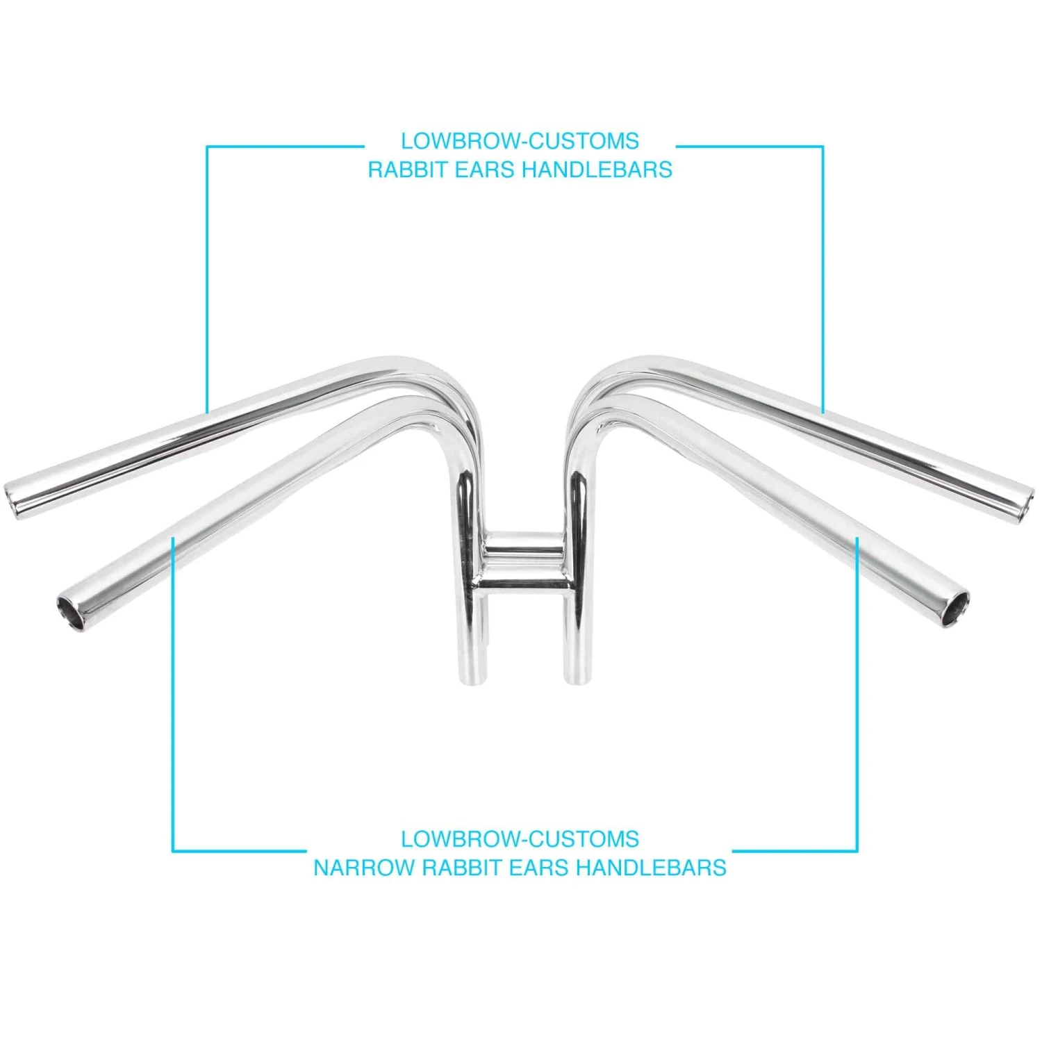 Narrow Rabbit Ears Handlebars - 1 Inch - Black 8 Narrow Rabbit Ears Handlebars - 1 Inch - Black - Image 6